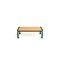 Frog Furnishings Cedar 4' Heritage Backless Bench with Green Frame PB 4CEDGFHERBAC - alternate 2